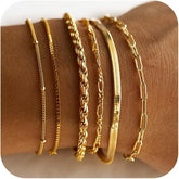 DEARMAY Gold Bracelets for Women Waterproof,