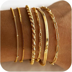 DEARMAY Gold Bracelets for Women Waterproof,