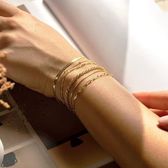 DEARMAY Gold Bracelets for Women Waterproof,