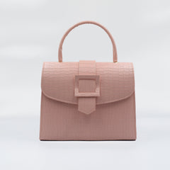 Formal Leather Woman Handbag - Pink