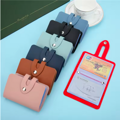 female bank card holder simple travel solid color small gift
