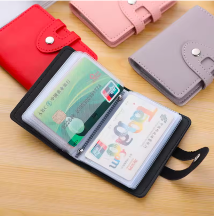 female bank card holder simple travel solid color small gift
