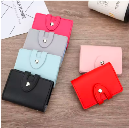 female bank card holder simple travel solid color small gift