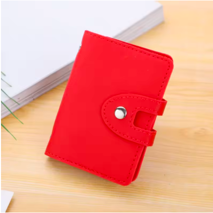 female bank card holder simple travel solid color small gift