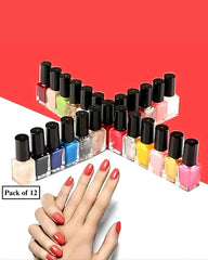 Miss Rose Nail Paints Pack of 12